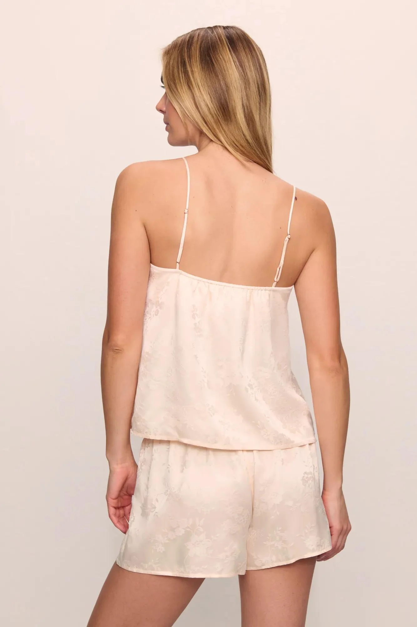 Washable Silk Jacquard Cami & Short PJ Set - Image 3