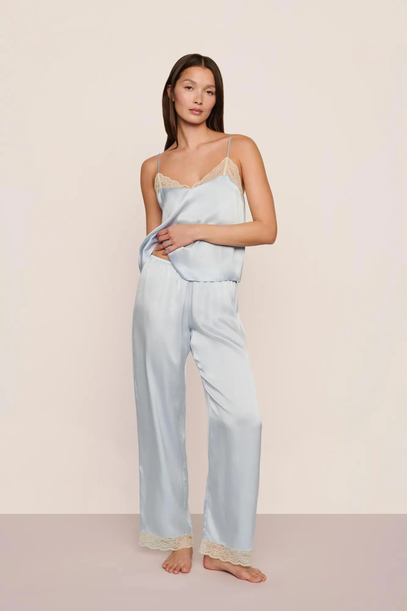Washable Silk Lace Cami & Pant Set - Image 4