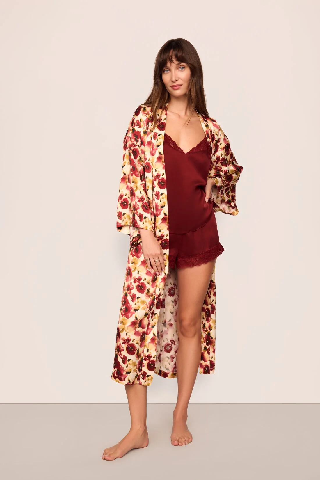 Eberjey x Lily Aldridge - Washable Silk Lace Cami & Short Set - Image 4