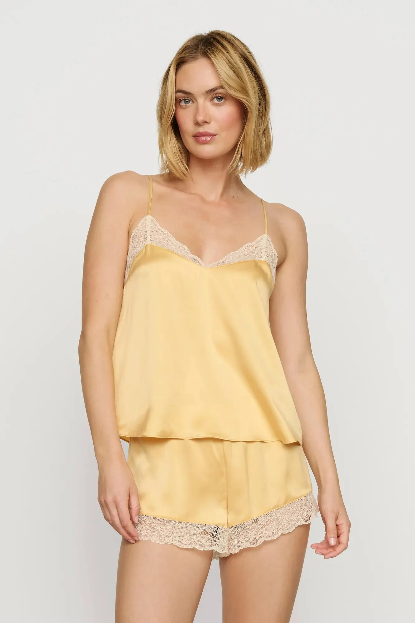 Washable Silk Lace Cami & Short Set