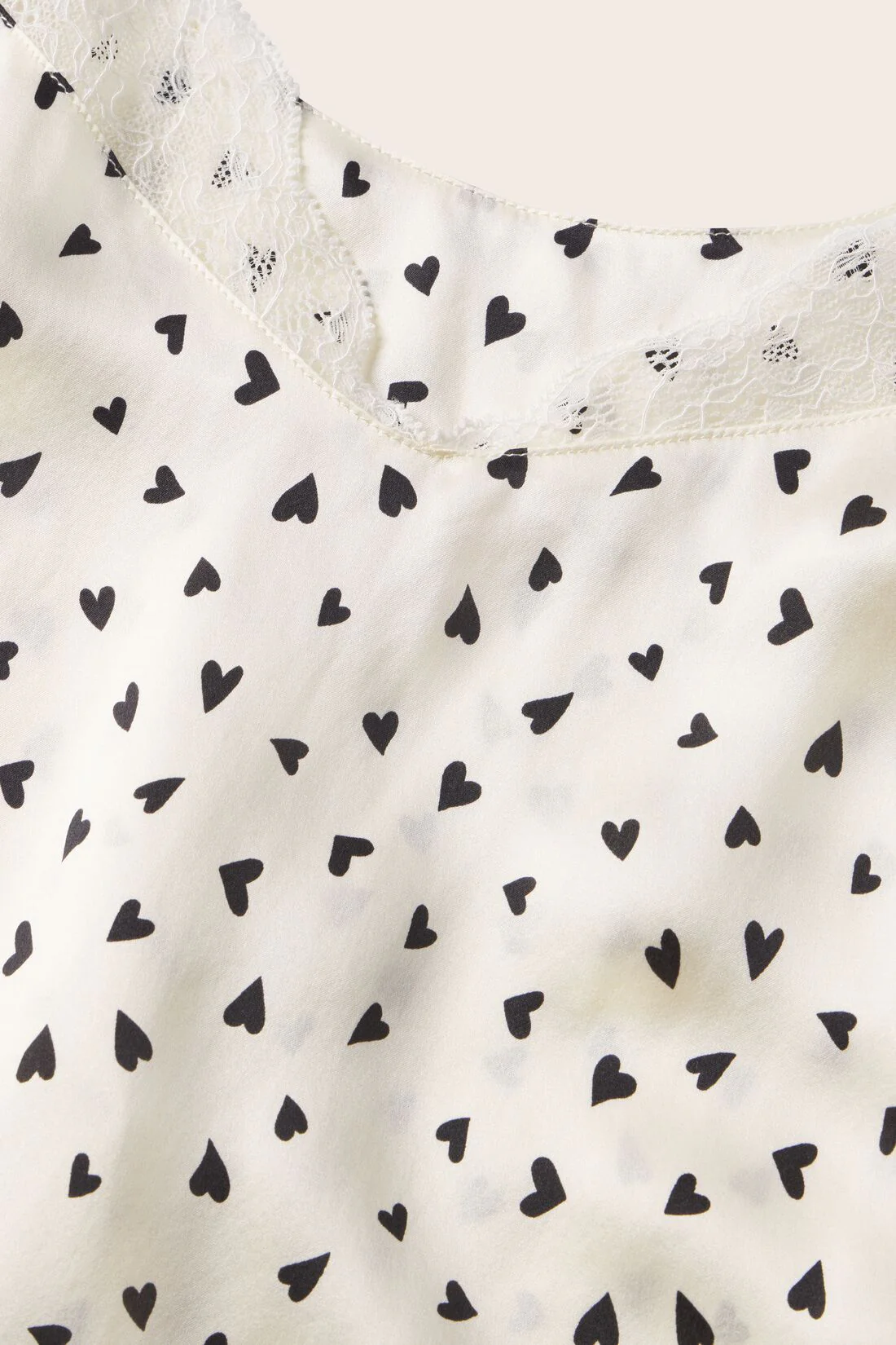Washable Silk Printed Lace Cami & Short Set - Image 5
